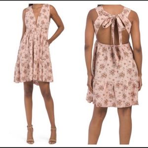 House of Harlow 1960 Blush Floral Linen Dress